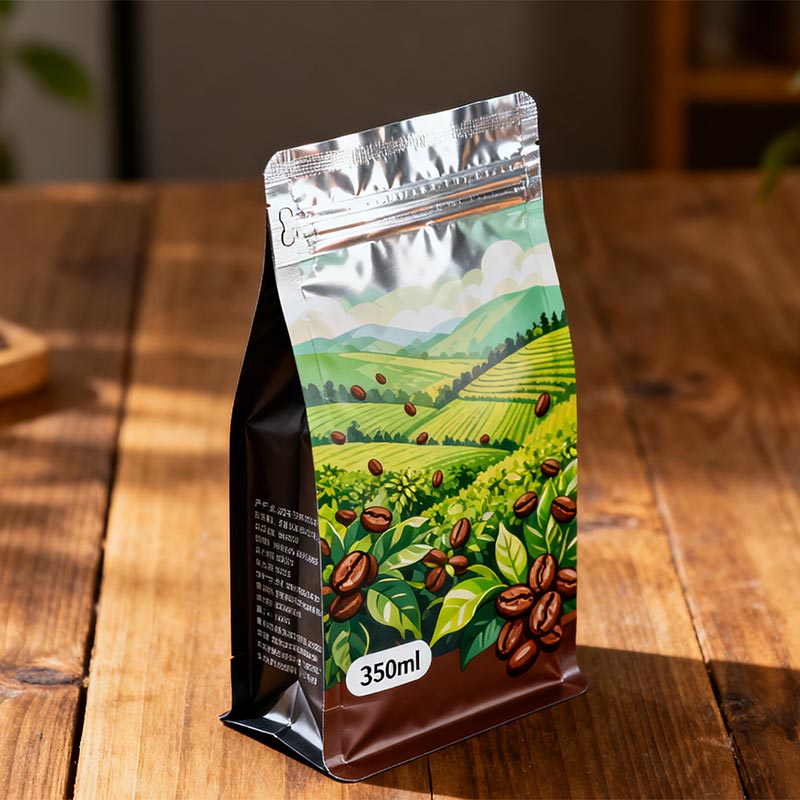 Plastikowa torebka stojąca na kawę
